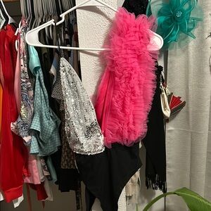 Elegant Pink and Black Bodysuit